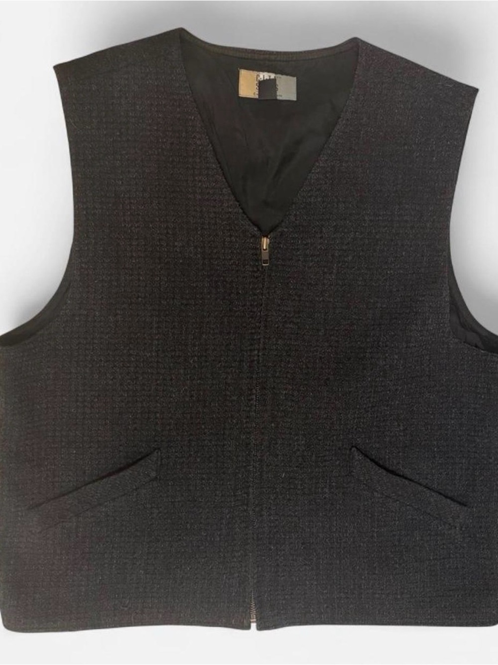 City Streets Men's Zip-Front Vest - Charcoal Gray Black